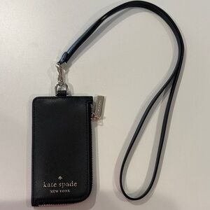 Kate Spade Black Wristlet with Strap